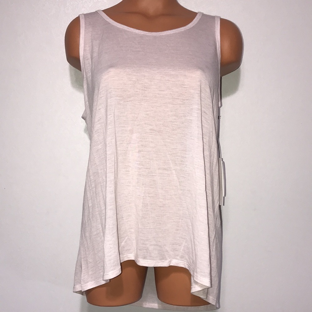 Three Dots Jersey Swing Tank Grey Lilac Size Small